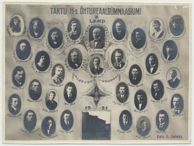 foto, Tartu, haridusseltsi õhtureaalgümnaasiumi I lend 1921, sh. Salme Pruuden  similar photo