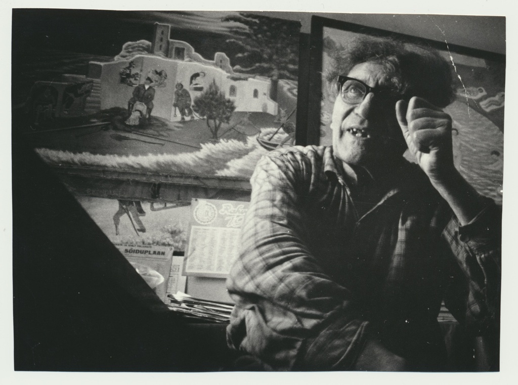 foto, Paul Kondas (1900-1985), õpetaja, kunstnik, 1975 F E.Veliste