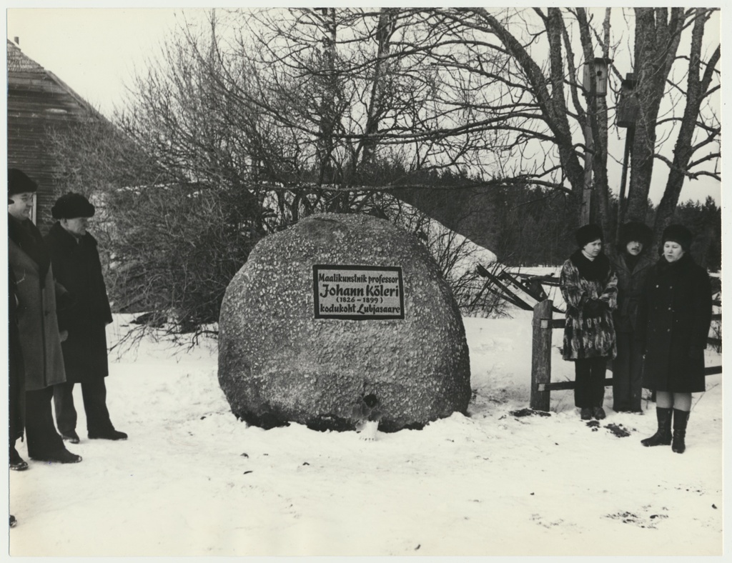 foto Lubjassaare, Johann Köler'i mälestuskivi avamine 1976 foto L.Vellema