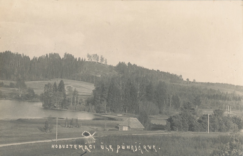 Vaade Hobustemäele üle Pühajärve otsa.