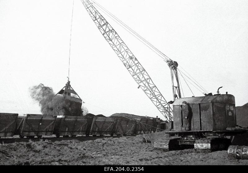 Tootsi Excavators used for the loading of peat in the Turbaka industry.