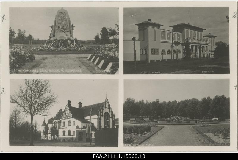 1. Monument for those who fell in the War of Independence in Alev's graveyard 2. Pärnu Stadium, from the outside side of the park 3. The city's powerhouse 4. Freedom Square (Beside L.Koidula Square)