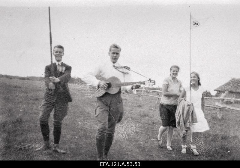 Kuressaare German school students traveling along Saaremaa.