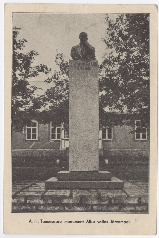 Fotopostkaart A.H.Tammsaare ausambast Albu vallas