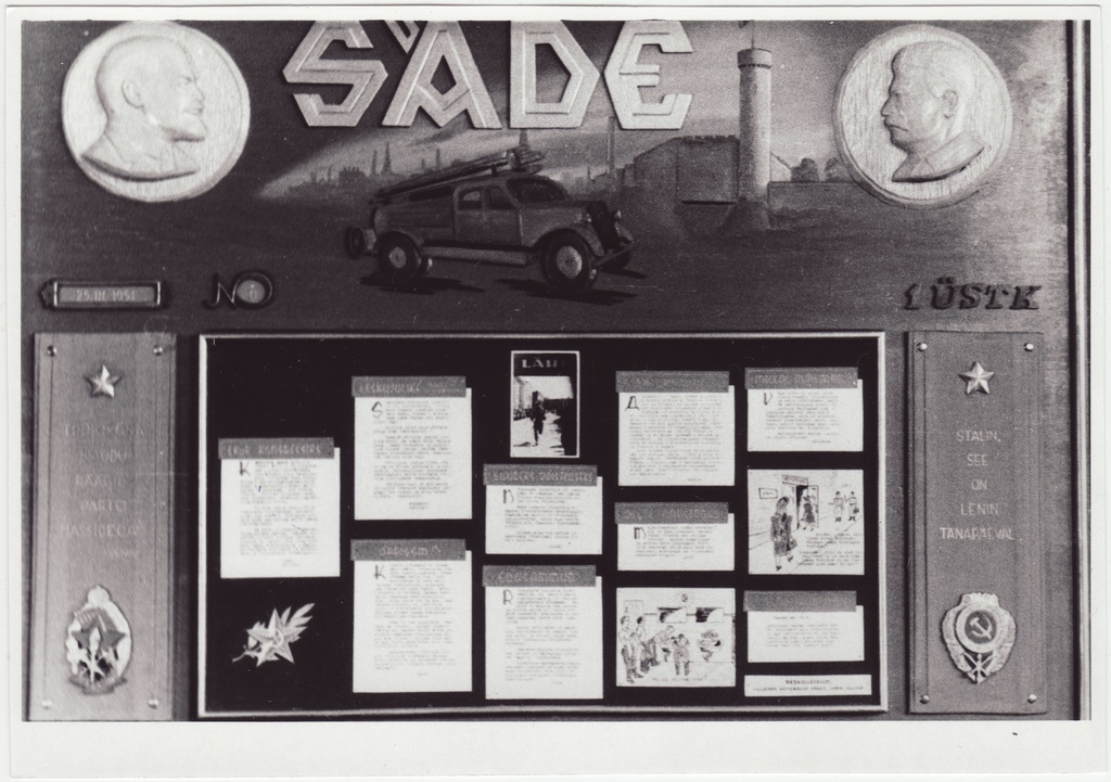 I ÜSTK seinaleht "Säde" nr 6, 1951.a.