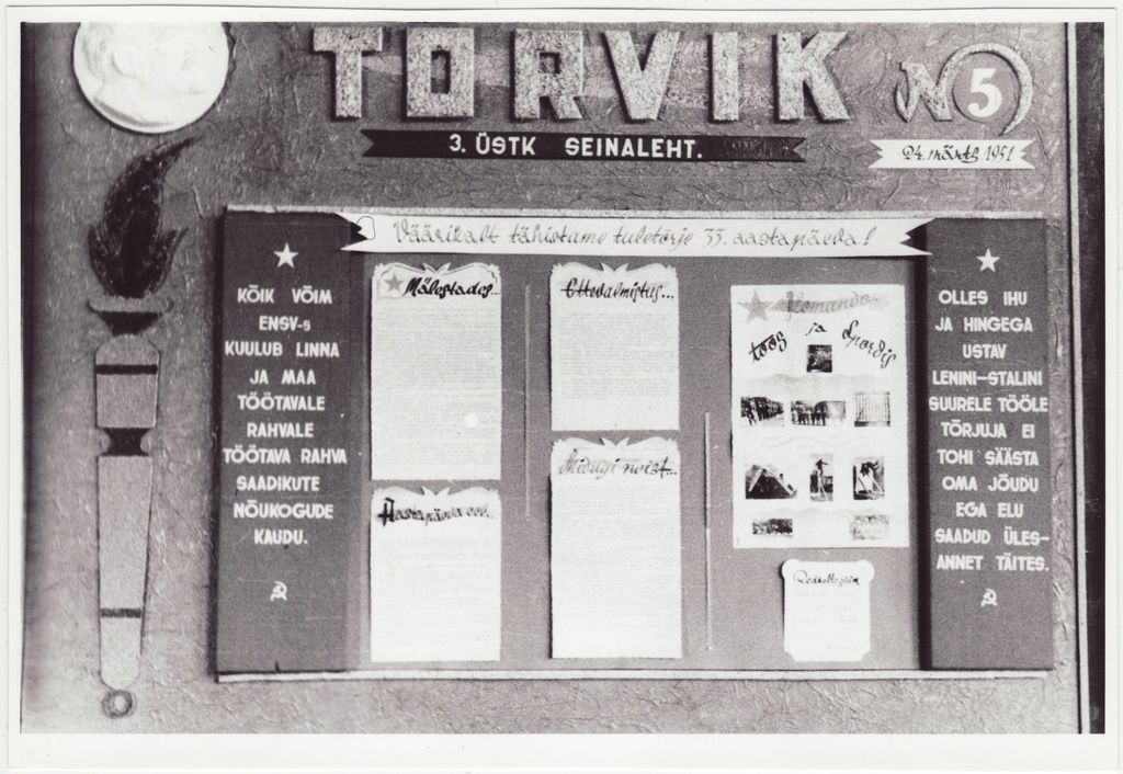 III ÜSTK seinaleht "Tõrvik" nr 5, 1951.a.