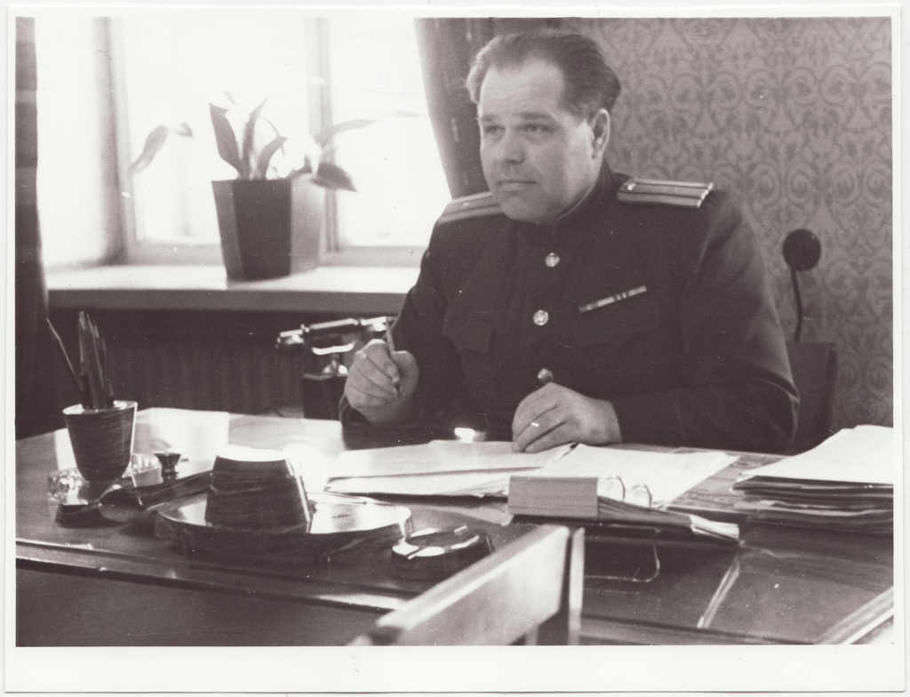 Grigori Korjak - ENSV SM Tuletõrje Valitsuse väljaõppe ja teenistuse osakonna ülem, 1955.a.