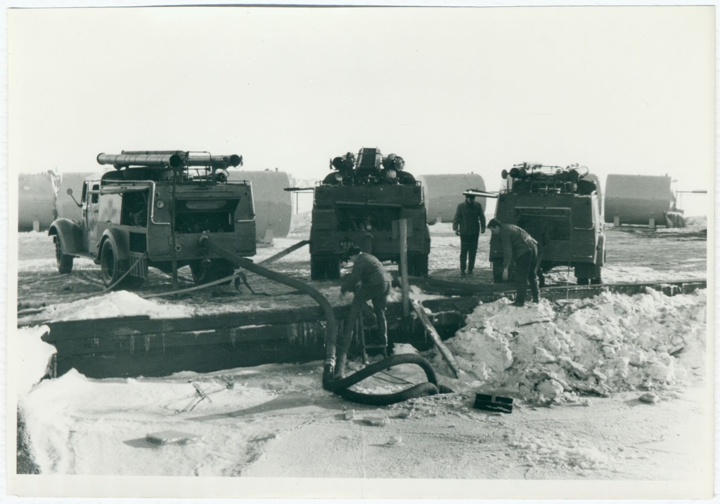 Tuletõrjeõppus Pärnus, 1969.a.