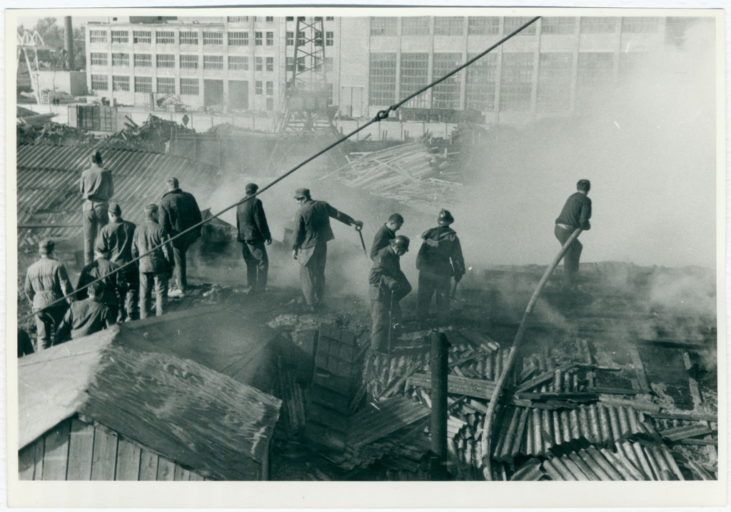 Küti tänava puidutööstuse tulekahju Tallinnas, 1967.a.