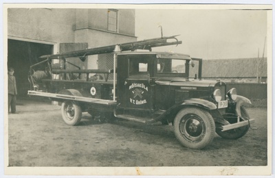 Mõisaküla VTÜ tuletõrjeauto "Chevrolett Sik" 1938.  duplicate photo