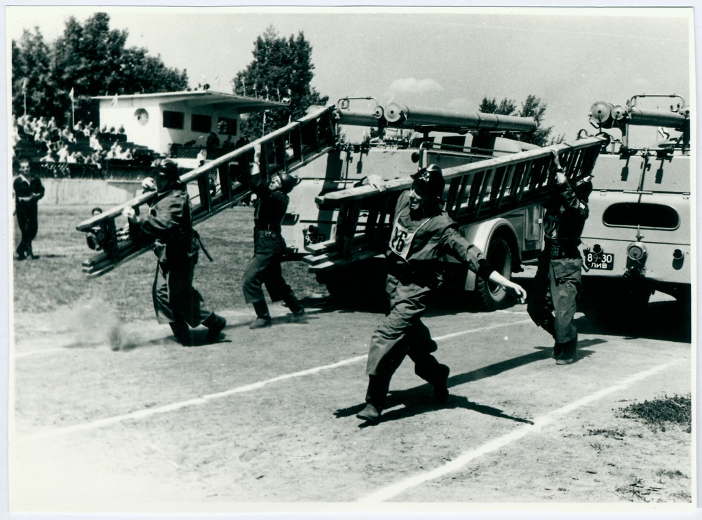 3. Balti tuletõrjespordi spartakiaad: Tõmbredelitega start, 1963.a.