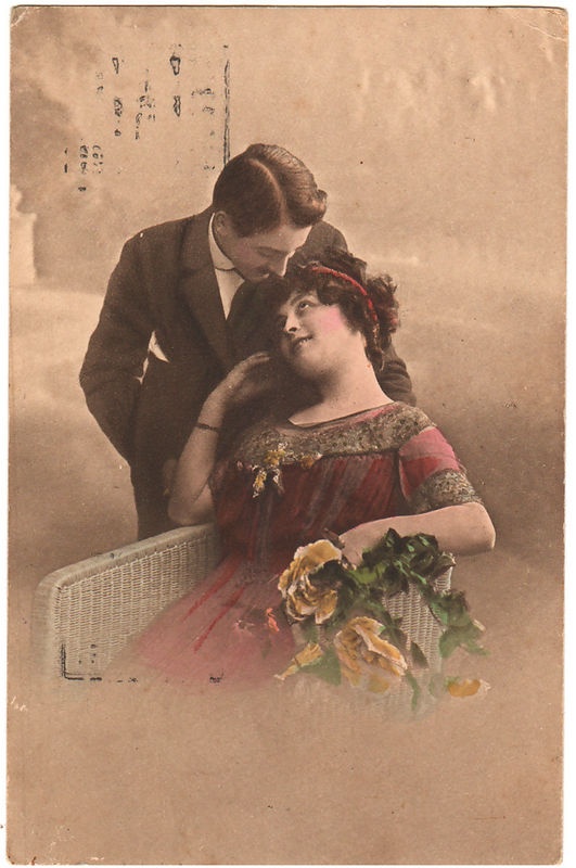 Postkaart: mees ja naine