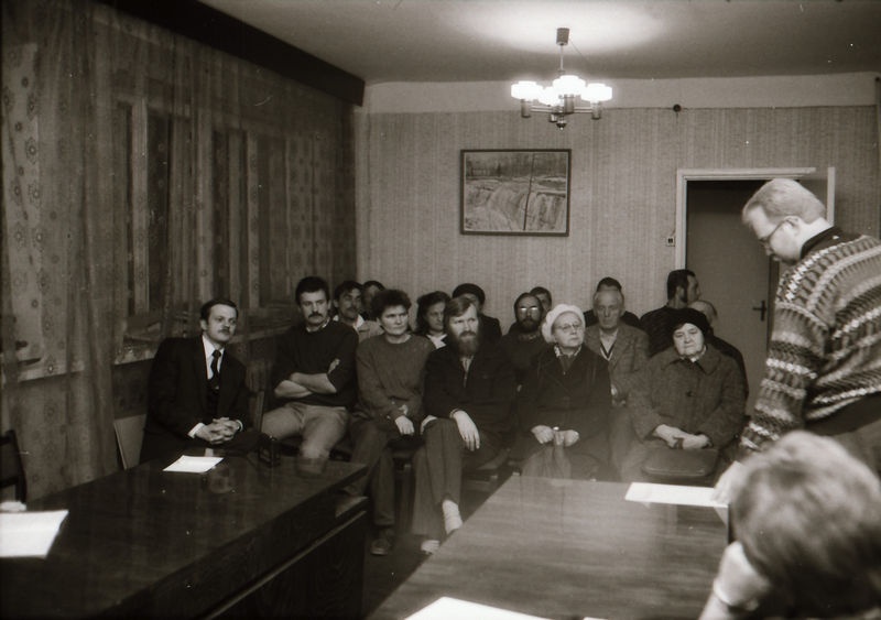 Mart Laar ja publik Eesti Kristlik-Demokraatliku Liidu koosolekul