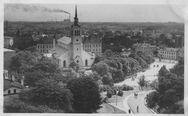 The area of freedom, view of the Jaan Church from Harjumägi.