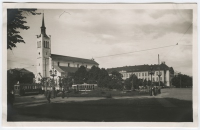 The area of freedom, view of the Jaan Church over the Karli pst.  duplicate photo