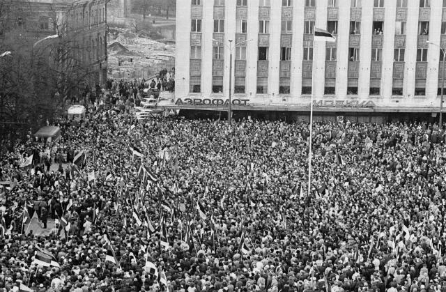 Singing revolution in Estonia.