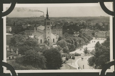 The area of freedom, view of the Jaan Church from Harjumägi.  duplicate photo