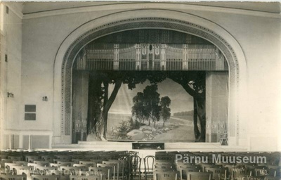 Photo postcard, interior view of the Pärnu endla theatre.  duplicate photo