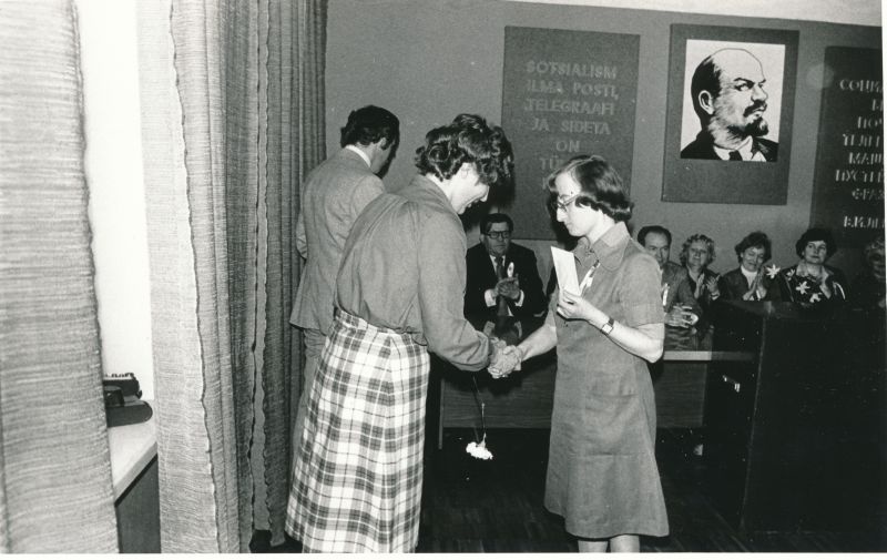 Foto. Vabariiklik postiside kutsemeisterlikuse võistlus Haapsalus. Foto V. Pärtel, kevad 1981