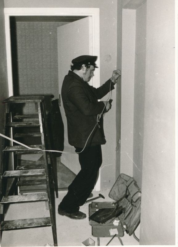 Foto. Haapsalu STES kutseala võistlus Kingissepas. Vladimir Bardaš Haapsalu võistkonnast. Foto V. Pärtel, 1977