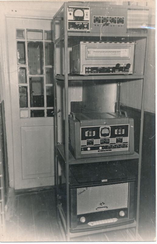 Foto. Haapsalu STES Kingissepa tsehhi Orissaare l.t.jsk. elektoromehaaniku A.Tähe rats. ettepanek "Orissaare raadiosõlme statiiv", 1967. Foto A. Täht