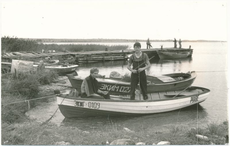 Foto. "Väinamere Sidemängud" Kingissepa rajoonis Ruhves 1986. Kalapüügi võistlused.