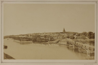 Viewed from the hill bridge in the center of Tartu  duplicate photo