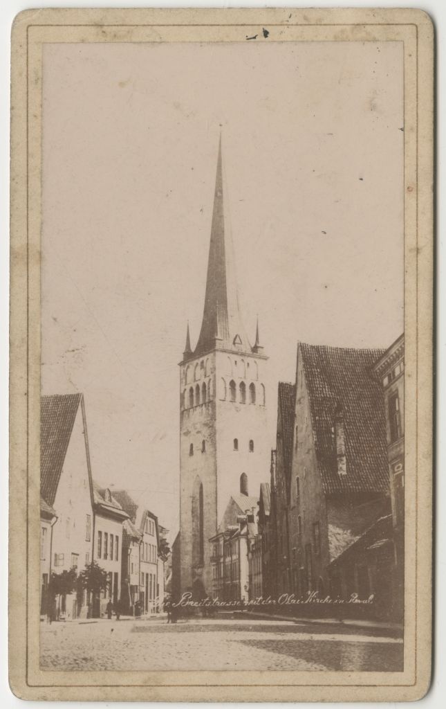 View of the church of Olevist from wide street