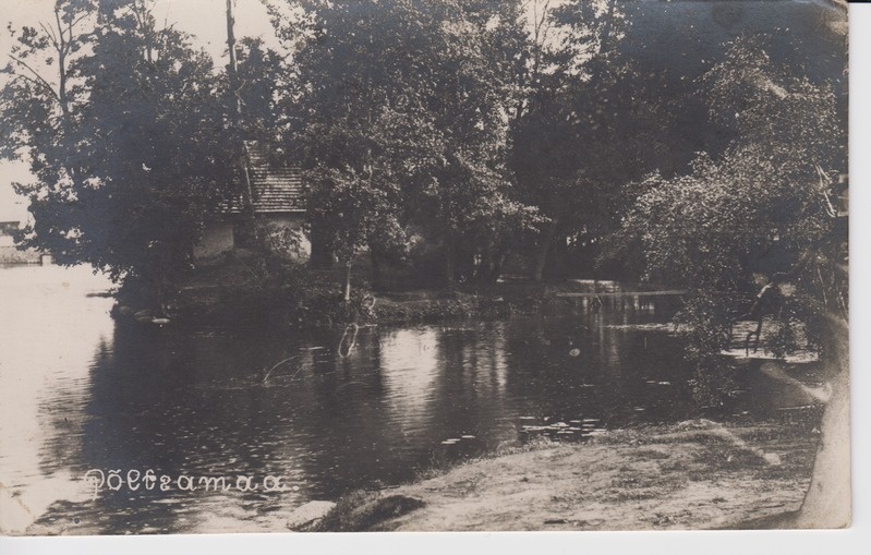 Põltsamaa jõgi, Saunasaar, saun, purre. 1920.-1930. aastad. Foto August Mik