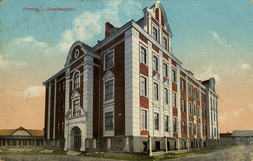 Pärnu City Hospital, general view. Architect Alfred Jung