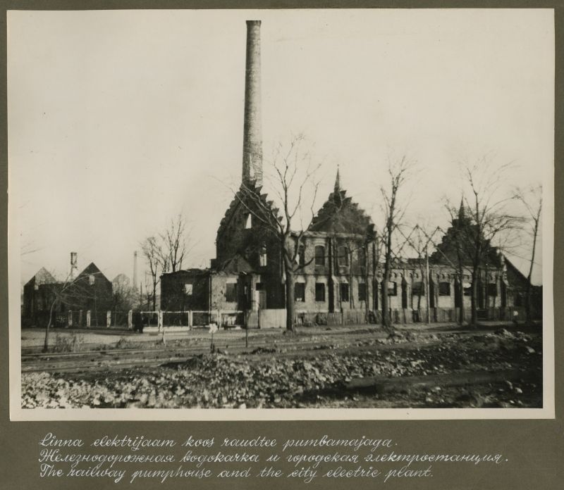 City power station with railway pump station