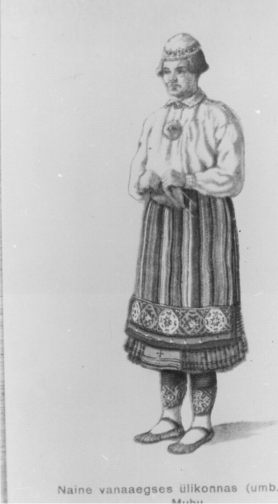 Muhu rahvariides naine