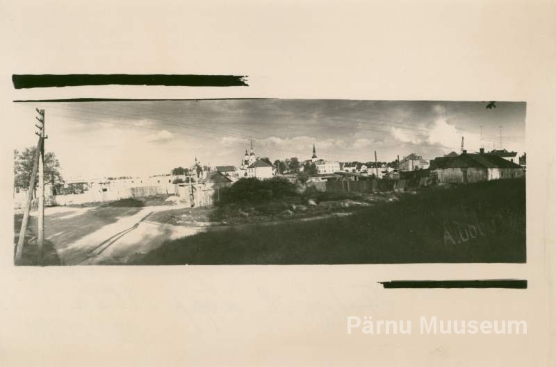 Photo, a. End of 1957, The view of the Pärnu River district which suffered during the war during the reconstruction period in 1957.