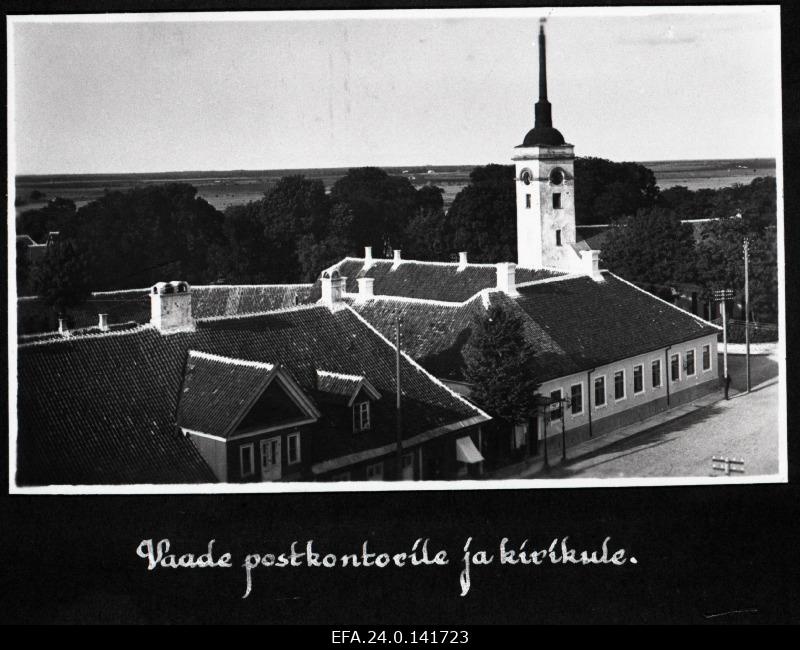 View of Kuressaare post office and church.