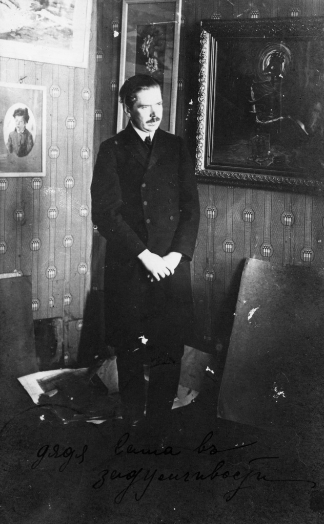 Kunstnik Aleksander Promet maalimas