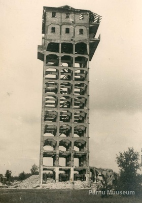Photo, part of the ruins of the Pärnu Waldhof cellulose factory destroyed during World War I.  duplicate photo