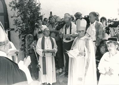 Vormsi Püha Olavi kiriku taaspühitsemine  similar photo
