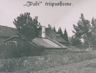 klaasnegatiiv,  Vahi Põllutöökooli ehitused 1920-ndad a. rephoto