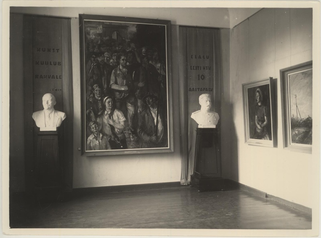 Tartu Riikliku Kunstimuuseumi ekspositsioon: "Nõukogude eesti kunst aastail 1940-1950". Avatud 19. juulil 1950
