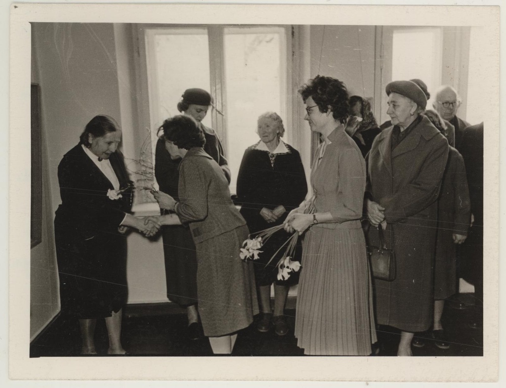 Maalikunstnik Kristjan Tedre mälestusnäituse avamise päeval 16.04.1961