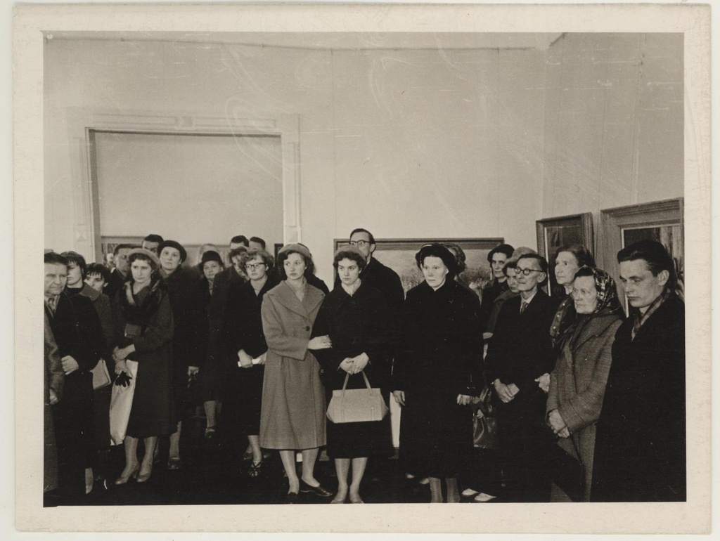 Maalikunstnik Kristjan Tedre mälestusnäituse avamise päeval 16.04.1961