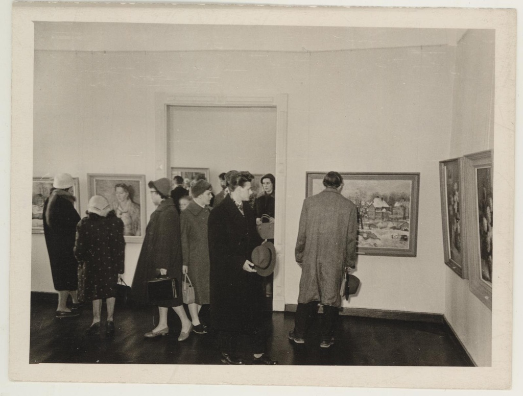 Maalikunstnik Kristjan Tedre mälestusnäituse avamise päeval 16.04.1961