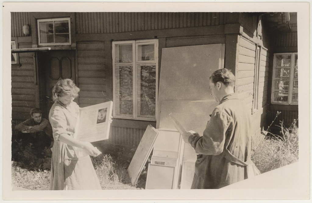Amandus Adamsoni majamuuseumi ekspositsiooni kujundamine juulis 1962