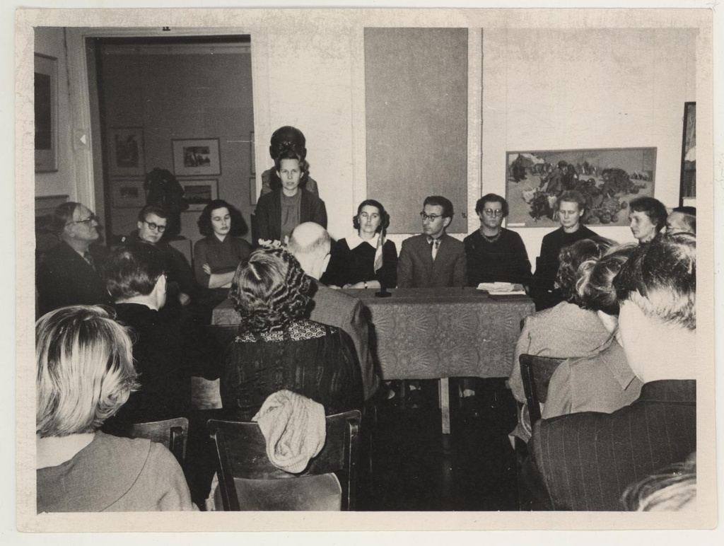 TKM-i 20. aastapäevale pühendatud II teaduslik konverents 17.-18. nov. 1960. EKP Tartu Linnakomitee agitpropaganda osakonna juhataja A. Jürimäe tervituskõne konverentsi avapäeval.