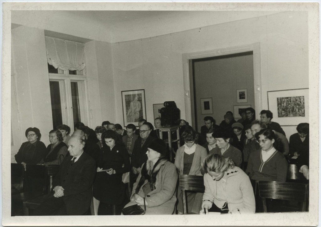 Loengute tsüklist "Kunstitehnikad" I vanema teadusliku töötaja Tiina Nurga loeng "Graafilised tehnikad" (litograafia, monotüüpia) 13. dets. 1960.