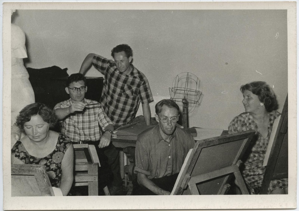 Algkursuse seminar Tartu Kujutava Kunsti Kooli ruumes juuli lõpul - augusti algul 1961