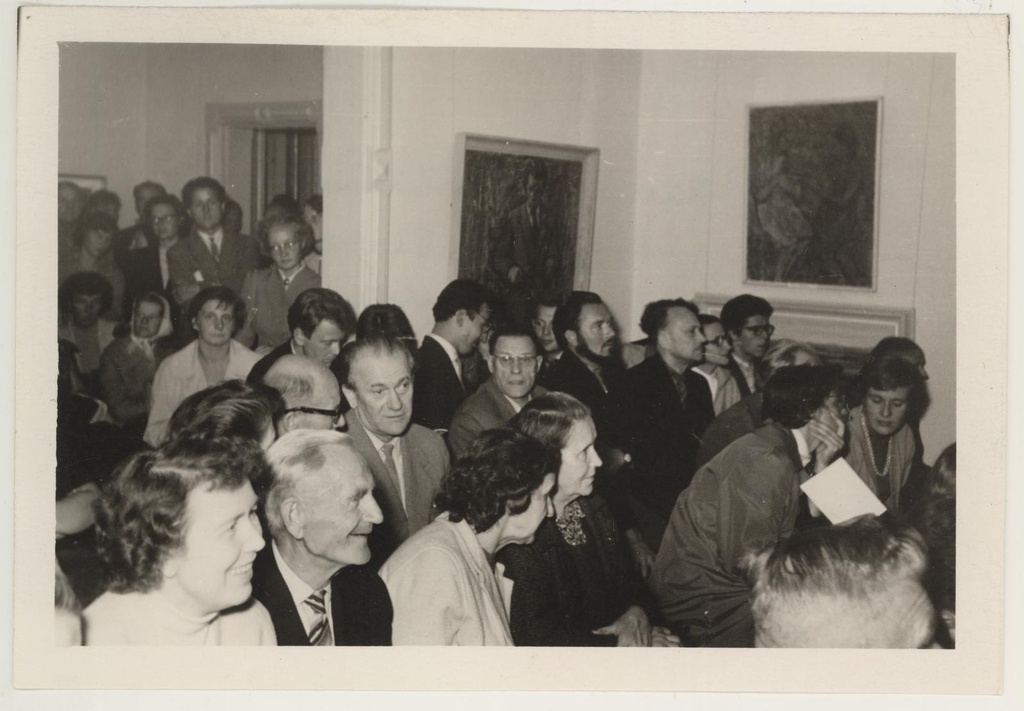 Tartu kunstinäituse arutelu 24. aug. 1961. Vaade saali.