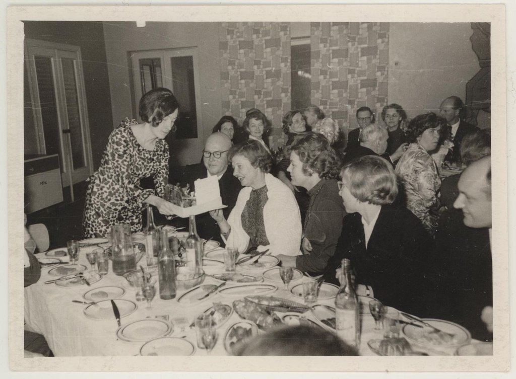 TKM-i 25nda aastapäeva koosviibimine sööklas "Ropka" 18. nov. 1965.