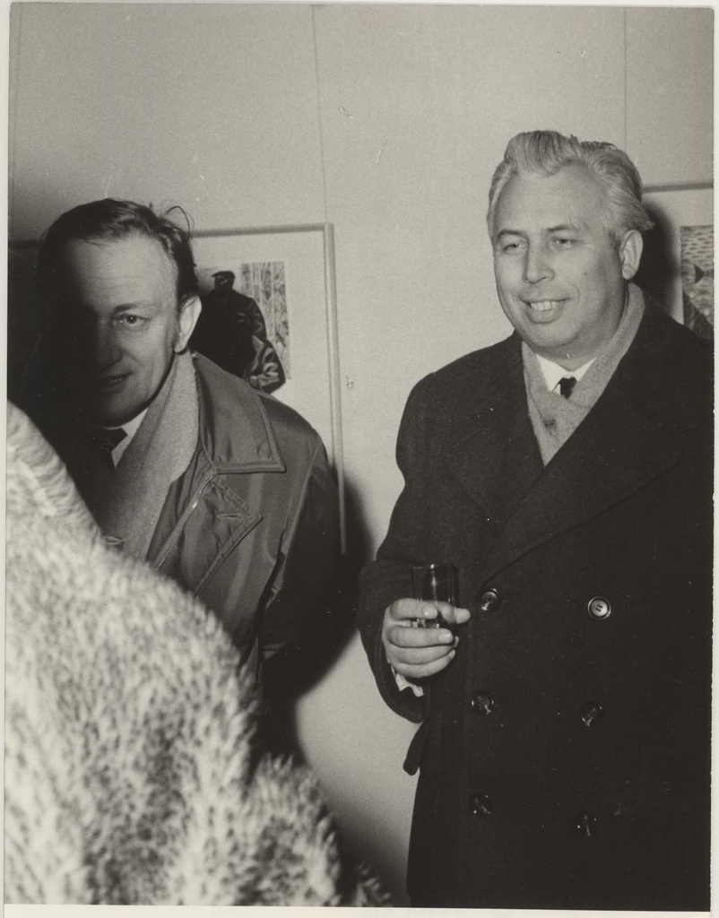 Eesti nõukogude graafika näituse avamine Prahas 8. jaan. 1970. (Obecni dóm Galerie Hlavniho mešta Prahy).