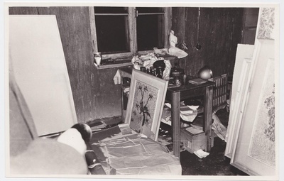 Ellinor Aiki ateljee pärast tulekahju 25.10.1969. Pildistas T. Ilomets kell 23.30  similar photo